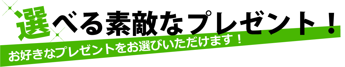 選べる素敵なプレゼント